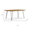 Homeroots 66" Oak and Black Wood and Iron Dining Table 640712 - alternate 3