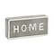 Homeroots 4" Gray And White Metal Home Hand Painted Tabletop Sign 635388 - alternate 1