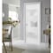 Sartodoors Solid French Door Frosted Glass 3 Lites, Lucia 4070 White Silk, Single Regular Panel Frame Trims Ha LUCIA4070ID-WS-24 - alternate 3