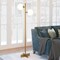 Homeroots 70" Brass Two Light Tree Floor Lamp With White Frosted Glass Globe Shade 523543 - alternate 2