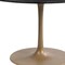Homeroots 47" Gold Rounded Steel Pedestal Base Dining Table 394616 - alternate 3