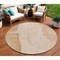 Homeroots 8' Terra Cotta Orange And Copper Round Abstract Washable Indoor Outdoor Area Rug 582046 - alternate 1