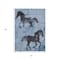 Homeroots 5' X 8' Denim Blue And Charcoal Horse Washable Indoor Outdoor Area Rug 618644 - alternate 4