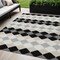 Homeroots 5' X 8' Black Ivory And Beige Geometric Washable Indoor Outdoor Area Rug 597873 - alternate 1