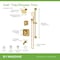Symmons Oak HydroMersion Double Handle Tub and Shower Trim Kit with Hand Spray (Valve Not Included) 5696BBZ15TRM - alternate 2