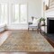 Homeroots 5' X 8' Terra Cotta Silver And Charcoal Oriental Washable Indoor Outdoor Area Rug 588847 - alternate 4