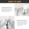 Simple Deluxe Clamp Lamp Light with 5.5 Inch Aluminum Reflector up to 60 Watt E26 Socket, no Bulb Included, 2PK HIWKLTCLAMPSSILWHTX2 - alternate 5
