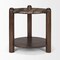 Homeroots 26" Brown Marble And Solid Wood End Table With Shelf 604537 - alternate 3
