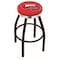 Holland Bar Stool Co 36" Blk Wrinkle Western Kentucky Swivel Bar Stool, Chrome Ring L8B2C36WestKy - alternate 1
