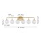 Jonathan Y Louis Parisian Globe 40" 6-Light Metal/Frosted Glass Modern Contemporary LED Vanity Light, Gold Paint JYL3560A - alternate 5