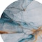 Homeroots 8' Sky Blue And Copper Round Abstract Washable Indoor Outdoor Area Rug 617874 - alternate 3
