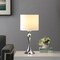 Homeroots 25" Silver Sleek Table Lamp With Off White Drum Shade 524252 - alternate 5