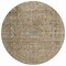 Homeroots 8' Pewter And Beige Round Abstract Washable Indoor Outdoor Area Rug 616018 - alternate 5