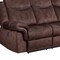 Homeroots 89" Dark Brown Reclining USB Sofa And Toss Pillow With Silver Legs 559207 - alternate 3