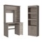 Homeroots 43" Light Gray Computer Desk With Hutch and Bookshelf Set 519042 - alternate 1