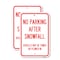 Signmission No Parking After Snowfall Vehicles May Be Towed or Plow, 18'' X 24'', Heavy Gauge Aluminum, 2PK A-1824-2PACK-23785 - alternate 1