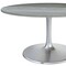 Homeroots 60" Gray and Silver Marble and Aluminum Pedestal Base Round Top Dining Table 572223 - alternate 6