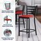 Flash Furniture HERCULES Black Ladder Back Metal Restaurant Counter Stool - Red Vinyl Seat XU-DG697BLAD-24-RDV-GG - alternate 6