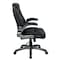 Office Star Products FL Series Faux Leather Mid Back Mgrs Chair, Black FLH24987-U6 - alternate 2