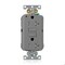 Leviton Lev-Lok GFCI 20A TR/PI Ind Gr Gray MGFT2-GY - alternate 4