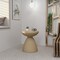 Leisuremod Dune 17 in Round Fiberstone Side Table, Pedestal Base, Weatherproof, Fully Assembled DST17BG - alternate 6