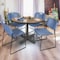 Regency Round Kobe Breakroom Table W/ 4 Zeng Stack Chairs, 48 in W, 48 in L, Noble Oak TKB48RNDNO44BE - alternate 5