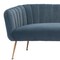 Homeroots 70" Gray Velvet Sofa With Gold Legs 385937 - alternate 5