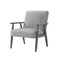 Homeroots 30" Gray Linen Arm Chair 533962 - alternate 4