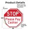 Signmission Stop Please Pay Cashier, 18 inch X 18 inch, Vinyl Decal, 2PK OC-D-2PACK-18-281 - alternate 3