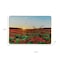 Homeroots 24" Red Blue And Gold Solid Wood and Acrylic Silent Poppies Floral Wall Clock 626579 - alternate 5
