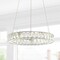 Jonathan Y Reese 15.7" Adjustable Integrated LED Metal/Crystal Pendant, Chrome/Clear JYL7218A - alternate 6