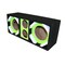 Deejay Led Two 6-in Woofers plus Two Tweeters Green Empty Chuchera Speaker Enclosure D6T2GREEN - alternate 3