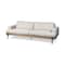 Homeroots 95" Beige Fabric Sofa With Black Legs 606784 - alternate 1