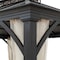 Sunjoy 11 x 13 ft. Outdoor Patio Black Steel Hardtop Gazebo with 2-Tier Metal Roof and Mesh Netting A102006920 - alternate 3