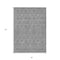 Homeroots 8' X 10' Gray Silver And Charcoal Floral Washable Indoor Outdoor Area Rug 582275 - alternate 6
