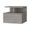 Homeroots 12" Gray Wood One Drawer Floating Nightstand 553685 - alternate 5