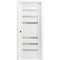 Sartodoors Sliding French Pocket Door with Frosted Glass White 42x80 Solid Core Modern Interior QUADRO4266PD-WS-42 - alternate 1