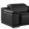 Homeroots 175" Black Italian Leather Reclining Metal USB Sofa 720412 - alternate 6