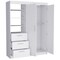 Homeroots 59" White Three Drawer Combo Dresser 524965 - alternate 3