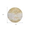 Homeroots 8' Gold Brown And Beige Round Abstract Washable Indoor Outdoor Area Rug 599492 - alternate 4