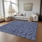 Homeroots 5' X 8' Navy Blue Denim Blue And Ivory Floral Washable Indoor Outdoor Area Rug 581907 - alternate 9