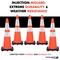 Traffic Kontrol 28in Traffic Safety Cone - 5 Lbs - Orange - 6in +4in Hi Intensity Reflective Collars - 6PC, 6PK TKTC-28-5-OR-2C-6 - alternate 4