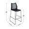 Flash Furniture HERCULES Series Black Stack Bar Stool with Air-Vent Back and Black Powder Coated Sled Base, 3PK 3-RUT-498A-BS-BK-GG - alternate 5