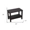 Homeroots Rectangular Teak Shower Bench With Shelf In Brown Finish 376667 - alternate 5