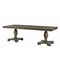Homeroots 60" Gray Wood Removable Leaf Double Pedestal Base Extendable Dining Table 631272 - alternate 3
