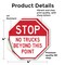 Signmission Stop No Trucks Beyond This Point, 4 inch X 4 inch, Vinyl Decal, 2PK OC-D-2PACK-4-313 - alternate 3