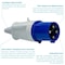 Walther-Werke Pin and Sleeve Plug, 60A, 3Ã¸ 250 or 230, 3 Phase, 3 Pole, Blue, Screw Terminals Wire Connection Type 260409 - alternate 5