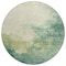 Homeroots 8' Green And Ivory Round Abstract Washable Indoor Outdoor Area Rug 604793 - alternate 6