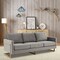 Leisuremod Lincoln Upholstered Velvet Sofa with Gold Frame, Light Grey LA83LGR - alternate 3