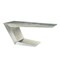 Homeroots 71" Silver Aluminum Writing Desk 319062 - alternate 1